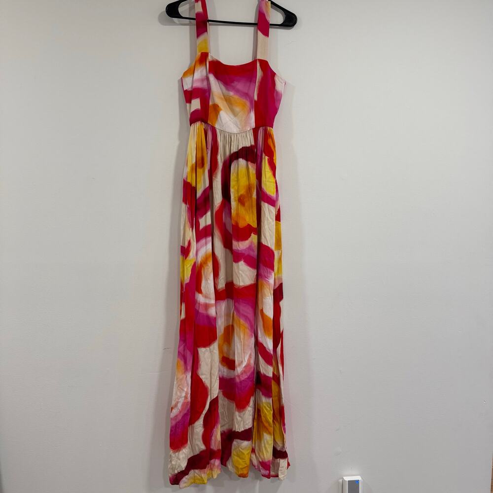 Amanda Uprichard Florence Floral Abstract Maxi Dress Size S - Picture 5 of 9